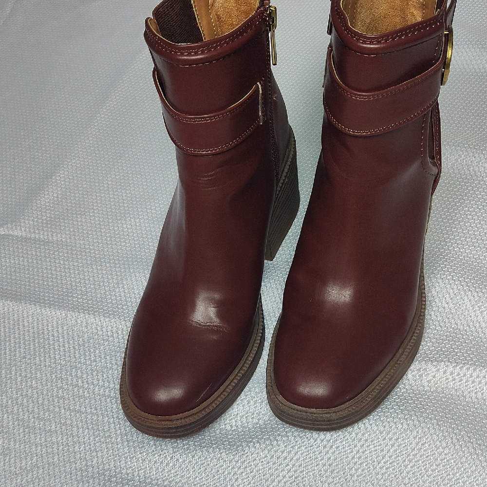 Elegant Burgundy Ankle Boots